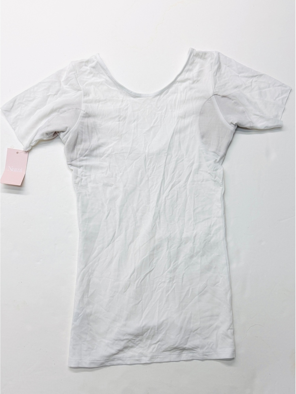 NWT Numi White Short Sleeve Scoop Neck Tencel Anti-Sweat Undershirt Size Small
